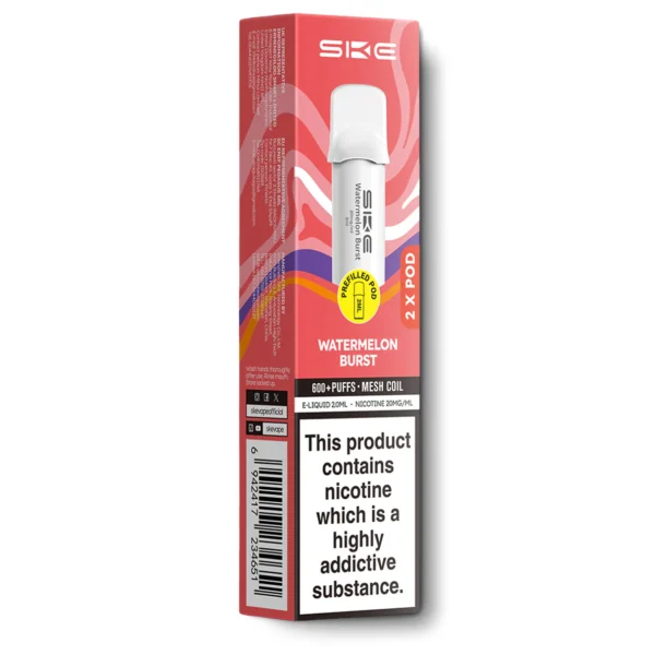 SKE Bar 600 Pro Prefilled Replacement Pods (Pack of 2) Watermelon Burst