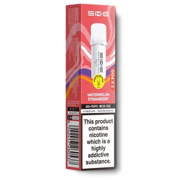 SKE Bar 600 Pro Prefilled Replacement Pods (Pack of 2) Watermelon Strawberry