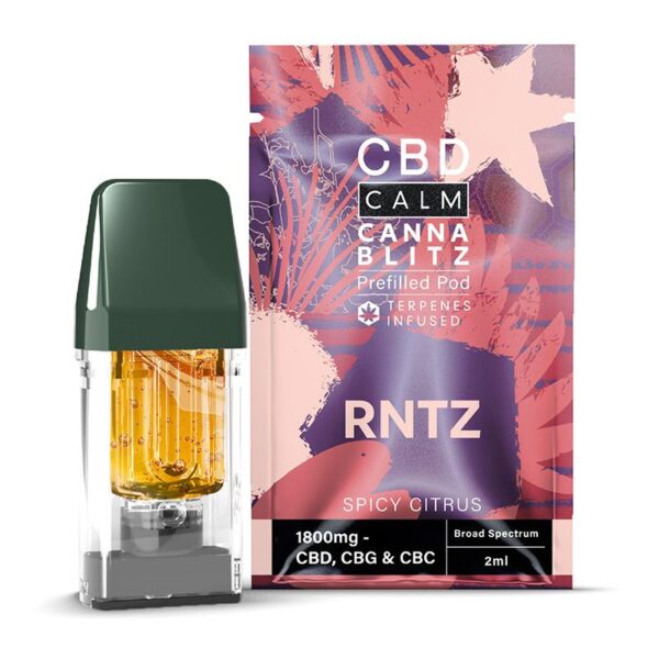 CBD Calm CANNABLITZ 1800mg Prefilled Replacement Pods Rntz