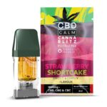 CBD Calm CANNABLITZ 1800mg Prefilled Replacement Pods Strawberry Cheesecake
